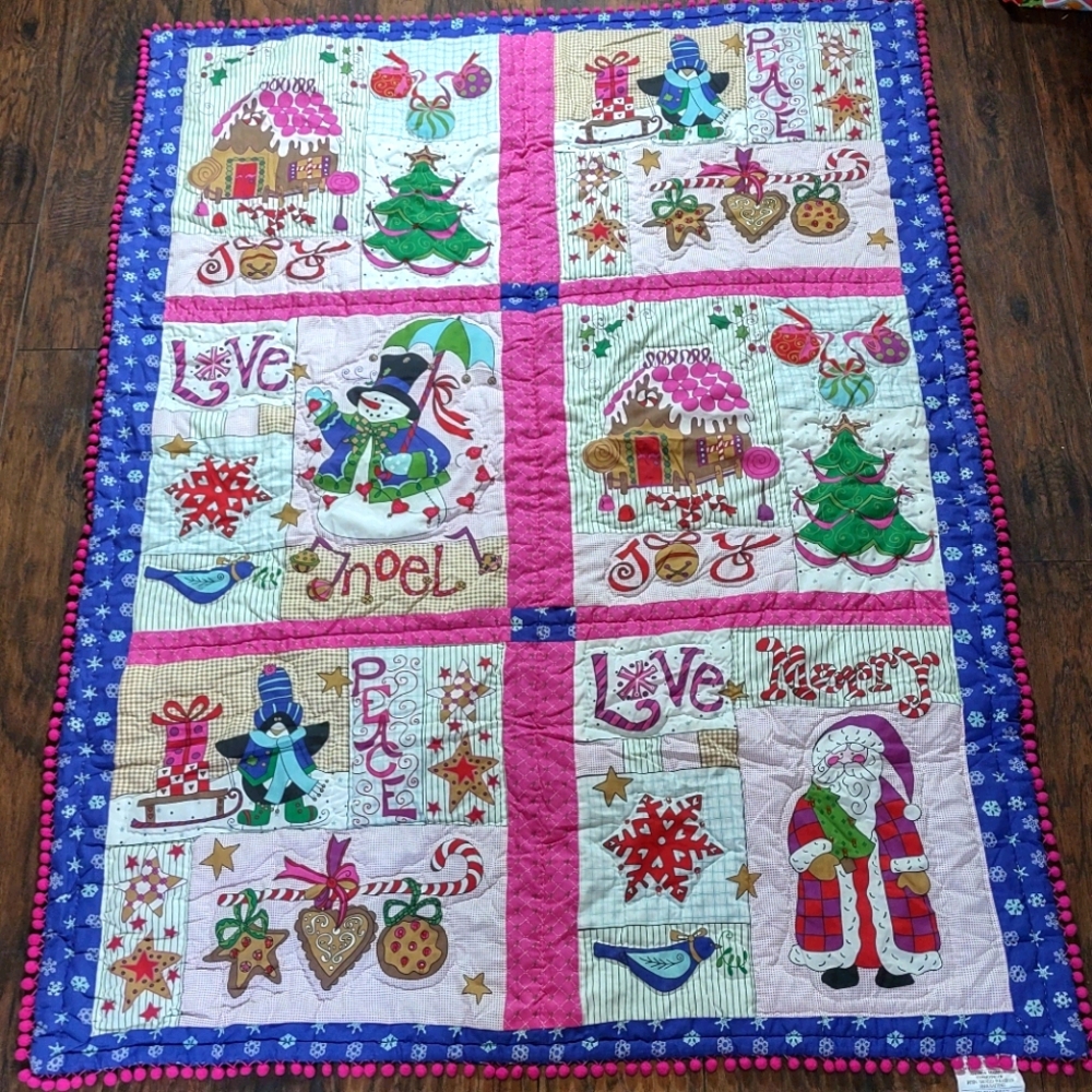 Limited Edition Christmas quilt curtain blanket - Picture 5 of 14